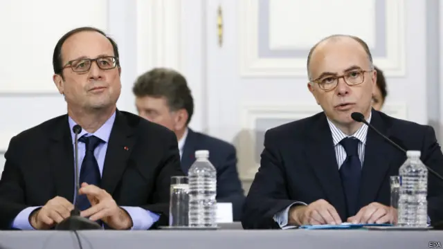 Франсуа Олланд и Бернар Казнев
