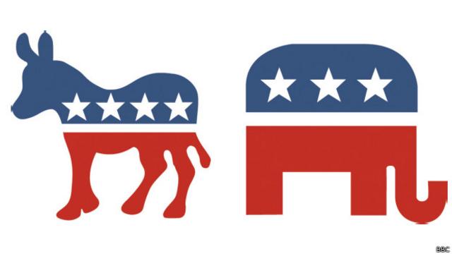 Демократический осел и республиканский слон