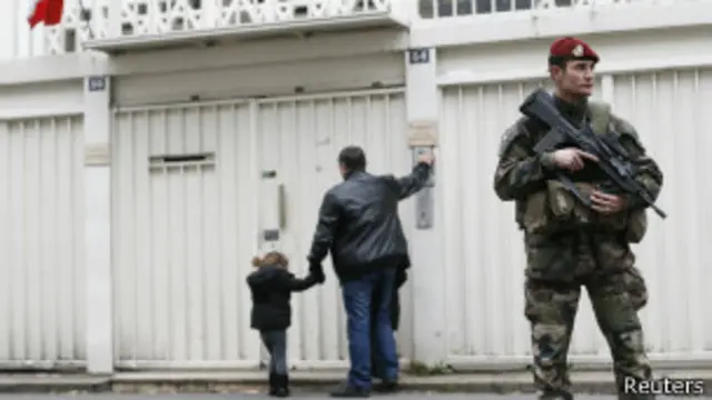 ဂျူး စာသင်ကျောင်းတွေနဲ့ ဂျူး ဘုရားကျောင်းတွေမှာ လုံခြုံရေးတွေ ချထား