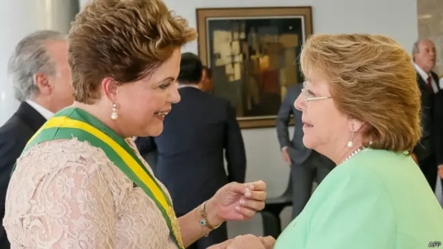 Rousseff y Bachelet están ambas en su segundo mandato.