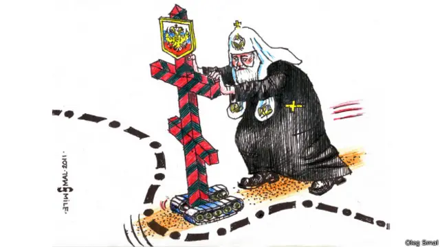 Олег Смаль, карикатура, патріарх МП