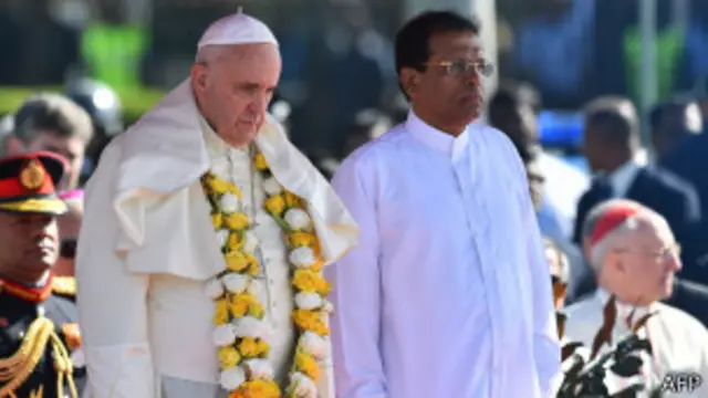 ပုပ်ရဟန်းမင်းကို သမ္မတသစ် Maithripala Sirisena က ဆီးကြို