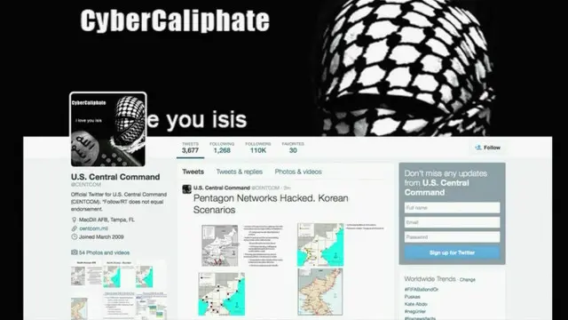 اس ہفتے کے آغاز پر امریکی سینٹ کام کے ٹوئٹر اکاؤنٹ کی ہیکنگ کے بعد سائبر سکیورٹی کے خدشات میں اضافہ ہوا ہے