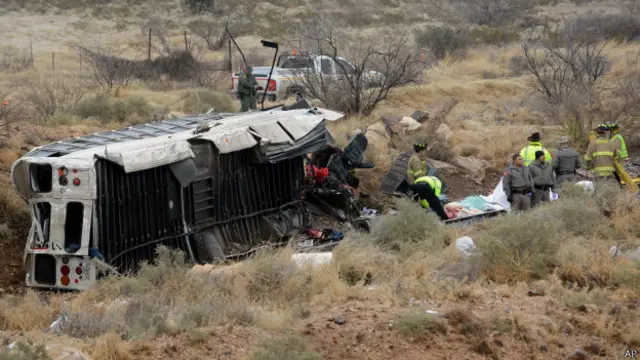 перевернутый автобус