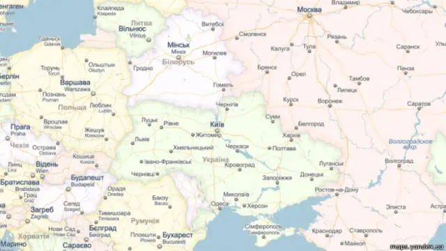 Карта на yandex.ua