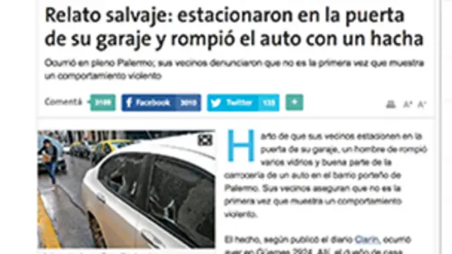 Recorte de prensa de La Nación