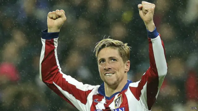 Fernando Torres menciptakan tiga gol dalam kemenangan Atletico atas Real Madrid secara agregat 4-2.