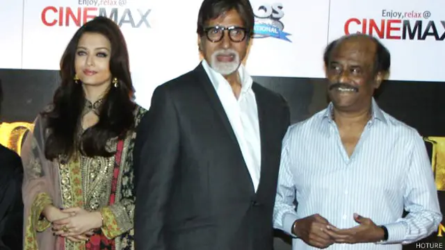 ऐश्वर्या राय बच्चन, अमिताभ बच्चन, रजनीकांत