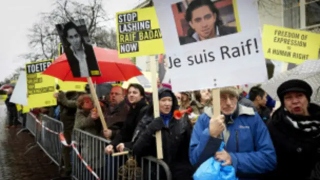 रैफ़ बदावी के समर्थक