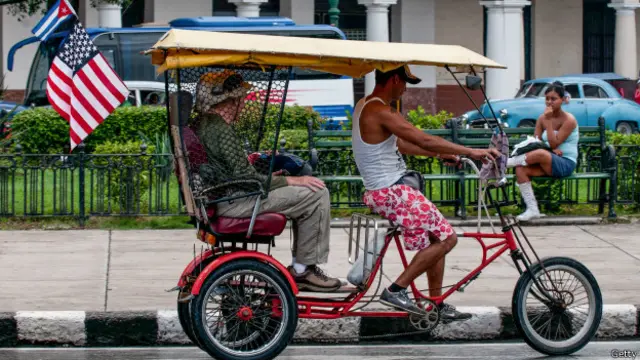Taxi de pedal en La Habana