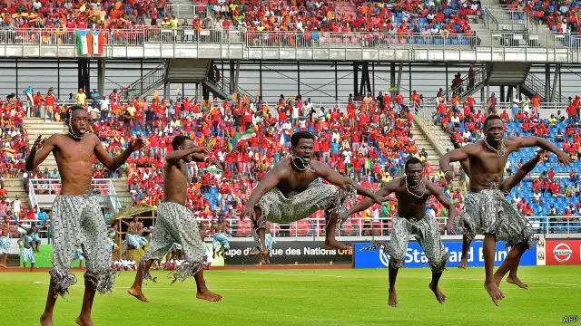 جانب من حفل افتتاح البطولة في غينيا الاستوائية التي تعرضت لانتقادات بسبب "سوء التنظيم."