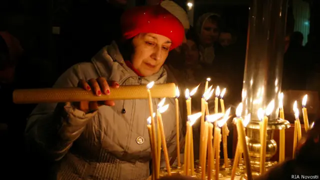 Прихожане в одном из храмов Самары
