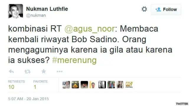 Bob Sadino, yang lahir pada 9 Maret 1939, merupakan sosok pebisnis yang memulai dari bawah.