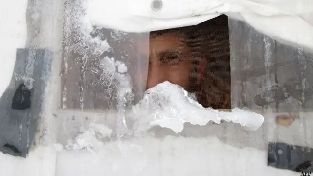 लेबनान के बेका वैली में सीरियाई शरणार्थी