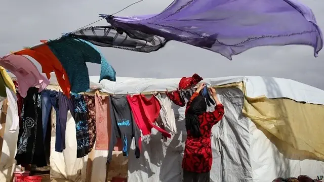लेबनान के बेका वैली में सीरियाई शरणार्थी