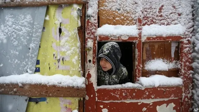 लेबनान के बेका वैली में सीरियाई शरणार्थी