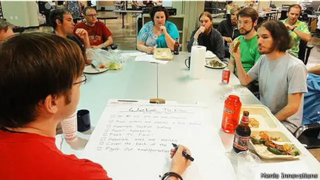 Сотрудники Menlo Innovations распределяют обязанности по проекту