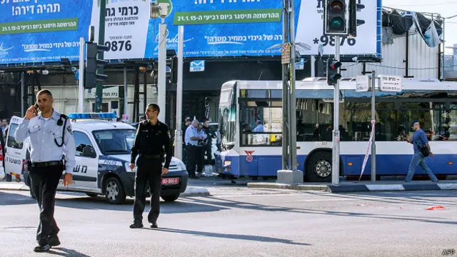 Место нападения в Тель-Авиве