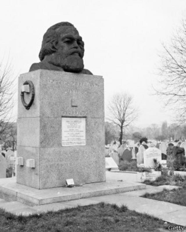 La tumba de Carlos Marx, en una foto de 1958