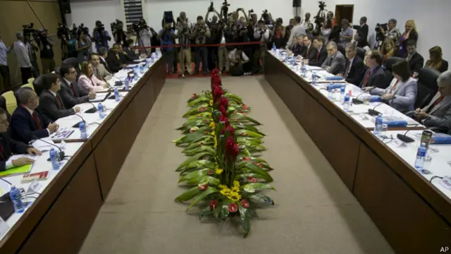 primera reunion de delagaciones de Cuba y EEUU en La Habana