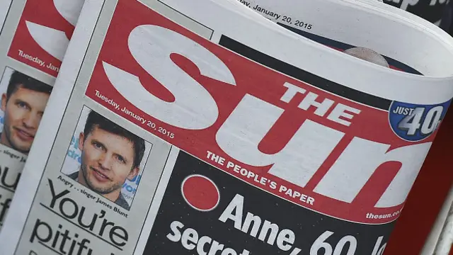 Шапка газеты Sun