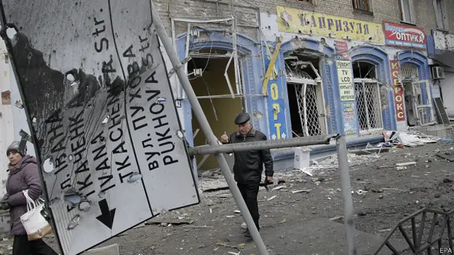 После обстрела в Донецке