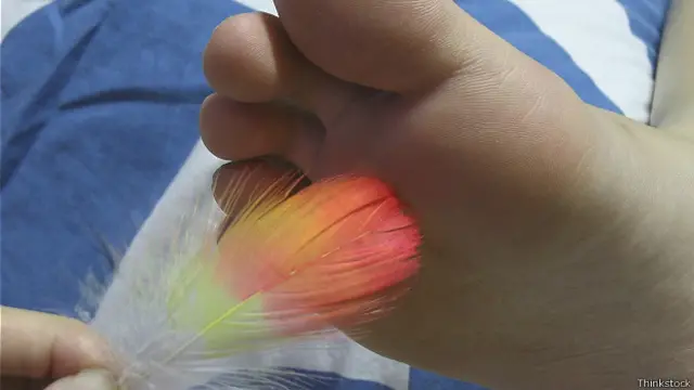 Щекотание перышком