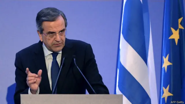 Primeiro-ministro grego Antonis Samaras | Foto: AFP