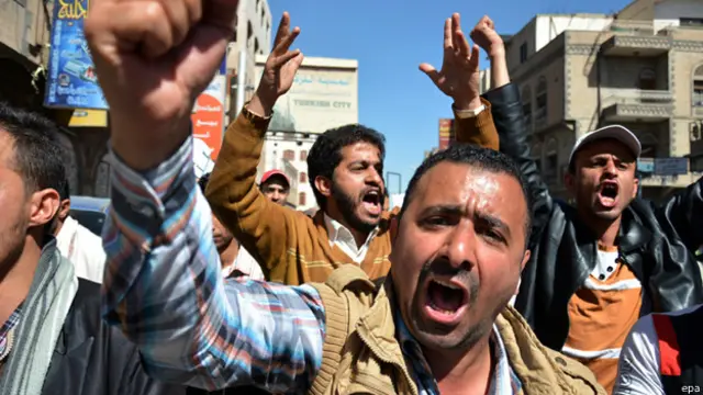 مظاهرة مناوئة للحوثيين في صنعاء