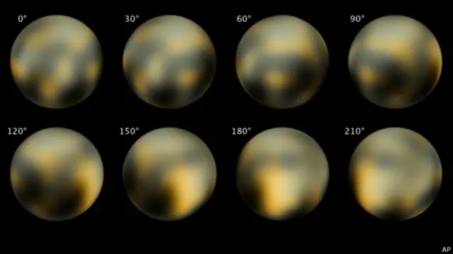 تصاویر تلسکوپ هابل از پلوتو از زوایای مختلف. حتی تصاویر هابل هم از پلوتو چندان واضح نیست 