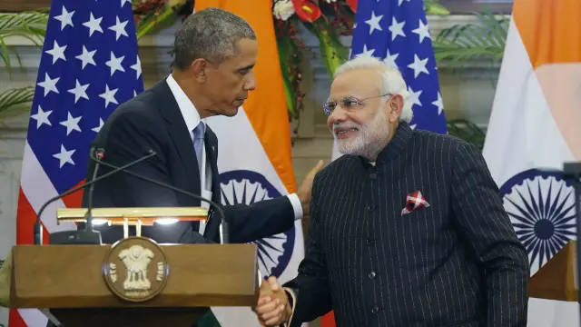 نریندر مودی نے خصوصی سوٹ صدر اوباما سے ملاقات کے لیے پہنا