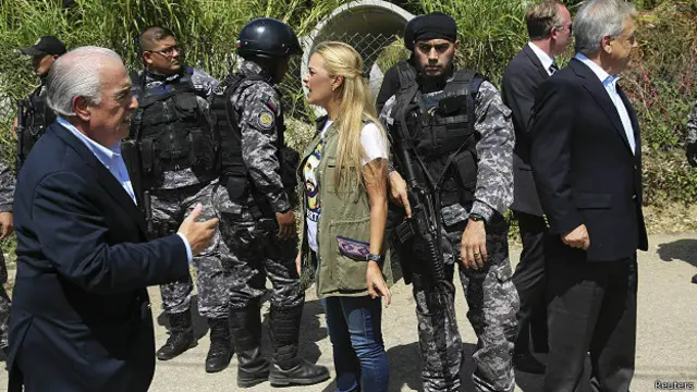 Andrés Pastrana, Liliana Tintori, Sebastián Piñera