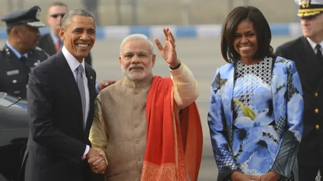 Ông Obama được tiếp đón trọng thị ở Delhi