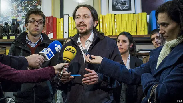 Podemos lideri Pablo Igleasias. 