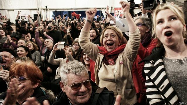 Simpatizantes de Syriza