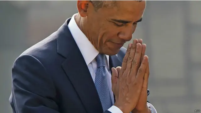 ओबामा राजघाट पर