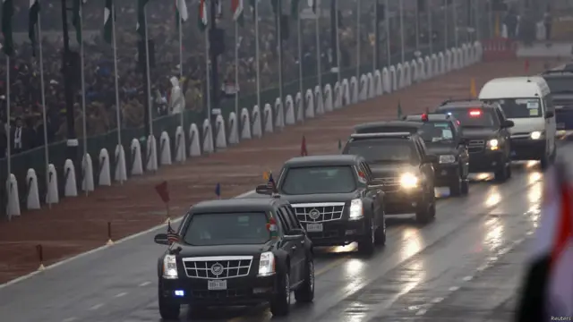 یومِ جمہوریہ کی اس پریڈ میں امریکی صدر براک اوباما نے خصوصی مہمان کے طور پر شرکت کی۔