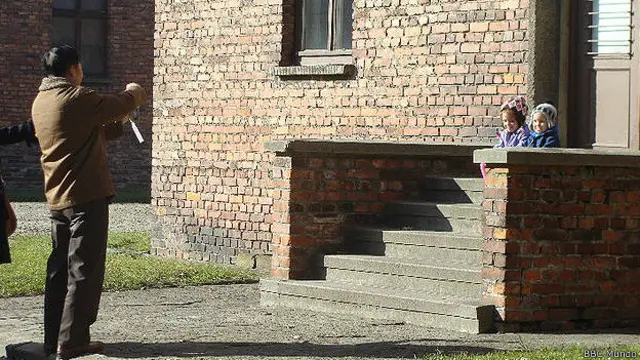 foto en Auschwitz