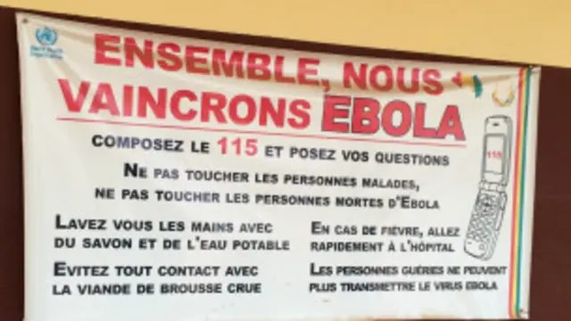 Message de sensiibilisation contre Ebola