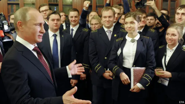 Путин и студенты