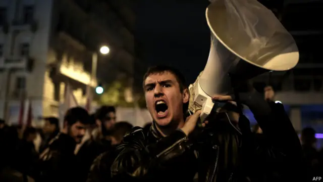 Демгнстрация в афинах