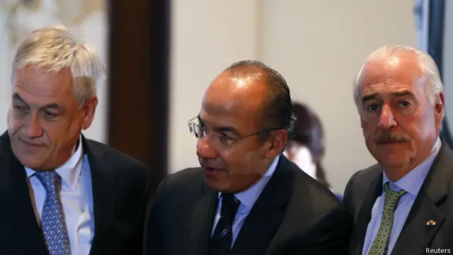 Sebastián Piñera, Felipe Calderón y Andrés Pastrana