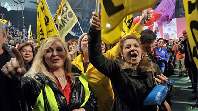 شادمانی هواداران سیریرزا از به قدرت رسیدن دولت مخالف ریاضت اقتصادی