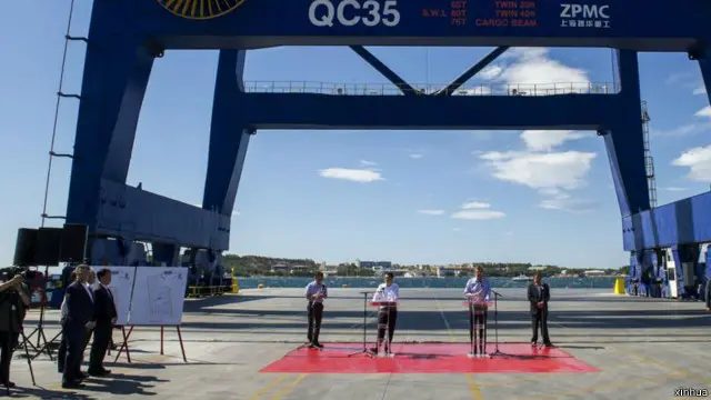 按照初步设计，中欧陆海快线南起希腊比雷埃夫斯港。