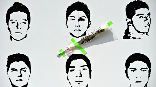 La desaparición de los estudiantes ha desatado una oleada de apoyo e todo México. Foto Getty Images.