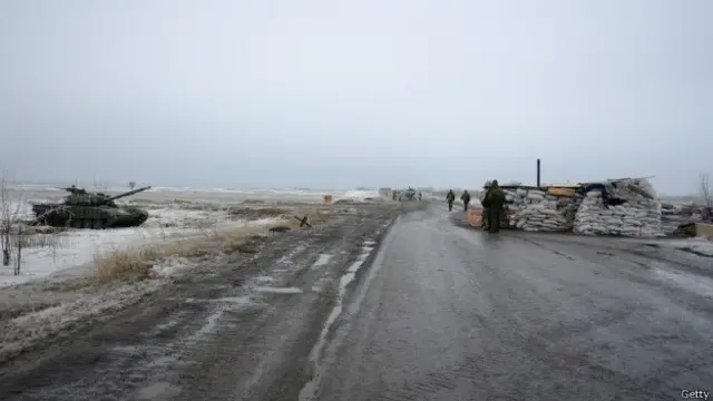 Дорога в Дебальцеве