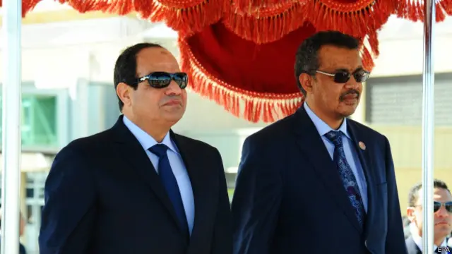 El presidente de Egipto y el canciller de Etiopía