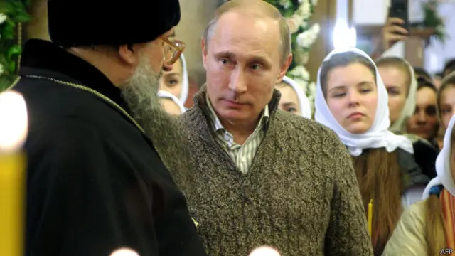 Путин в церкви