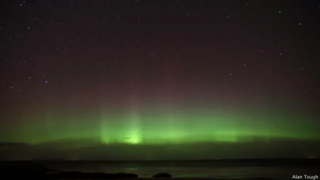 Северное сияние в Шотландии
