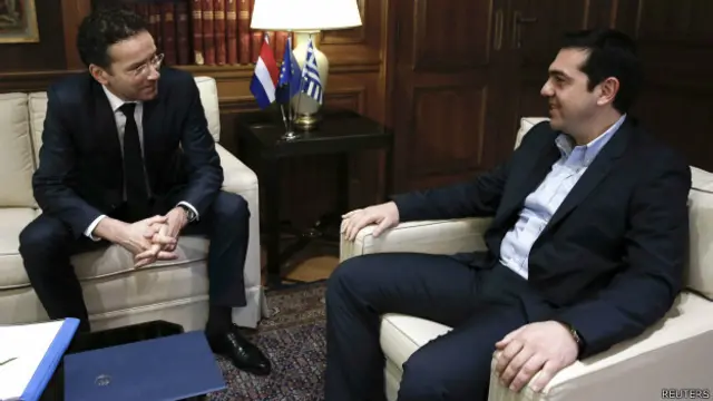 Thủ tướng Tsipras (phải) lên cầm quyền đã gây quan ngại cho các nước châu Âu